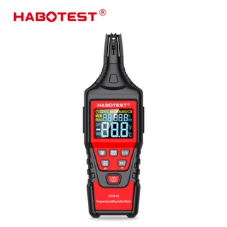 HABOTEST HT618 เทอโมมิเตอร์ &amp; เครื่องวัดความชื้น ไฮโกรมิเตอร์วัดอุณหภูมิโดยรอบตั้งแต่ -20 องศาเซลเซียสถึง 60 องศาเซลเซียส อุณหภูมิ &amp; เครื่องวัดความชื้น