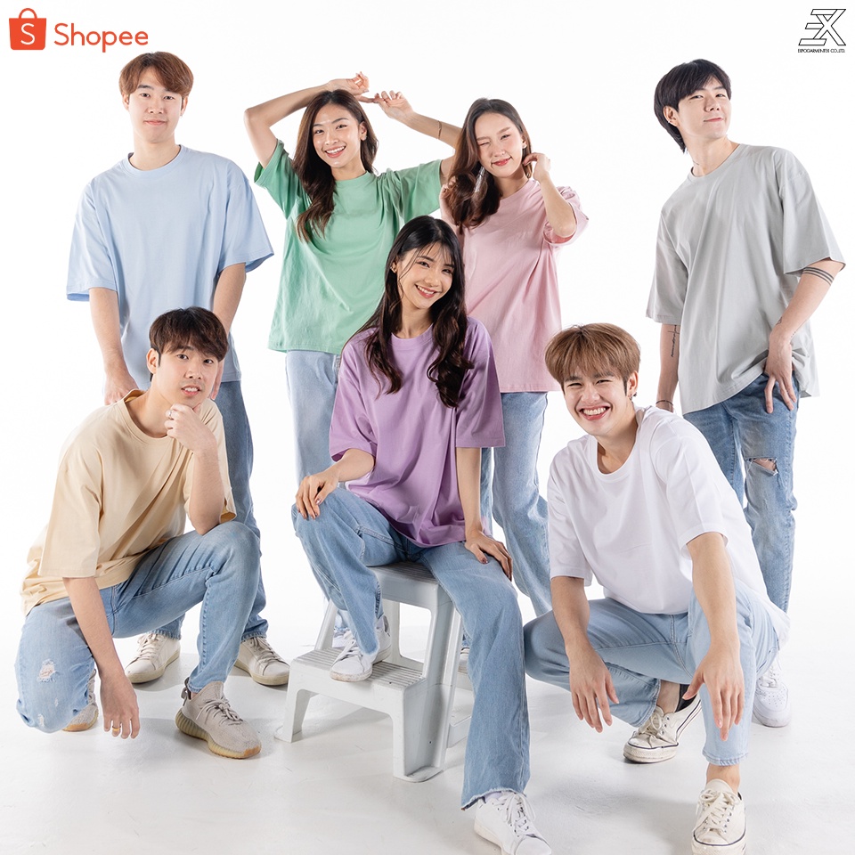 Expogarment เสื้อยืดโอเวอร์ไซส์ พาสเทล  Oversized Pastel Unisex เสื้อคอกลม ผู้ชาย ผู้หญิง ผ้าคอตตอน