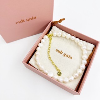 Cult Gaia Necklace choker สร้อยมุก มุก แบรนด์เนม ของแท้ ออกงาน ไปทะเล สวย ปรับระดับได้ ของขวัญ ผู้หญิง สร้อยคอ แบรนด์เนม