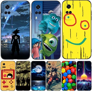 เคสโทรศัพท์ซิลิโคน Tpu แบบนิ่ม ลายการ์ตูนอนิเมะ สีดํา สําหรับ Vivo Y51 2020 Y31 Y51a 2021 Y53s 4G