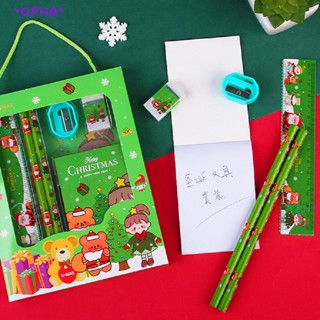 GPHA> 6Pcs/set Christmas Stationery Set Children's Cute Cartoon School Supplies Birthday Gift Children’s Day Kids Stationery Gift Set new