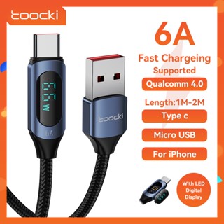 ประกัน 1 ปี❗️ สายชาร์จ Toocki สายถัก สายชาร์จ 6A 5A 3A 2.4A USB Type C Cableสายสำหรับ เหมาะสำหรับโทรศัพท์มือถือ ios type c 100W 66w 36W 12W Fast charge QC3.0