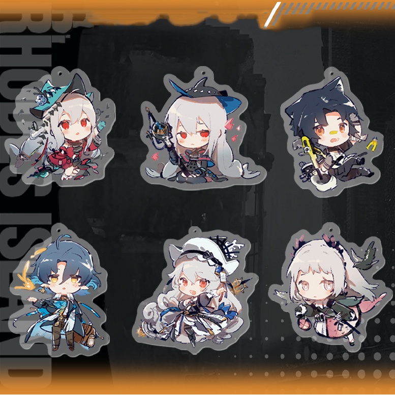PS3 เกม Arknights พวงกุญแจอะนิเมะพวงกุญแจอะคริลิคน่ารักกระเป๋าจี้การ์ตูน Irene Skadi Key Chain ของขว