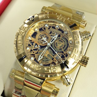 Invicta นาฬิกาข้อมือ หน้าปัดเหล็ก กลวง สร้างสรรค์ กันน้ํา สําหรับผู้ชาย