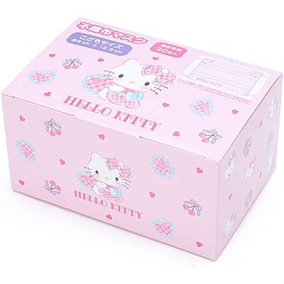 หน้ากาก, ผ้าไม่ทอสามมิติสำหรับเด็ก, 30 ชิ้น, กล่อง Hello Kitty, Hello Kitty แบบจีบ, บรรจุภัณฑ์แยกชิ้น, สายรัดหู, ที่คล้องหู, ตัวละครเสริมจมูก