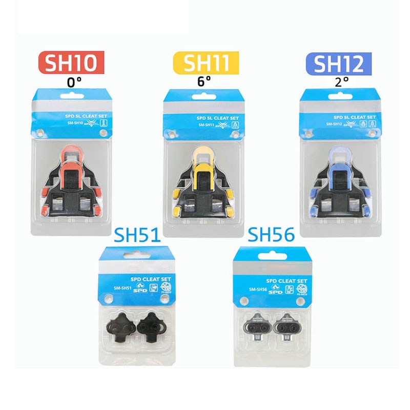 SPD SL Cleat ชุด SM SH10 SH11 SH12 SH51 SH56 ชุดจักรยานถนน SH51 SH56 MTB Self-locking แผ่นลอยจักรยาน Cleats เดิม