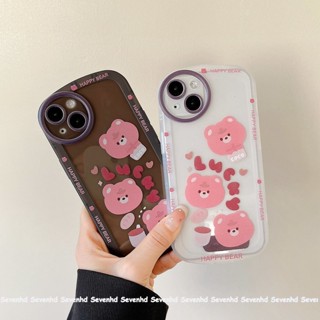 เคสโทรศัพท์มือถือแบบนิ่ม ลายหมีน่ารัก แฟชั่น สําหรับ iPhone 14 13 12 11 Pro Max X XR Xs Max 8 7 6 6s Plus SE 2020