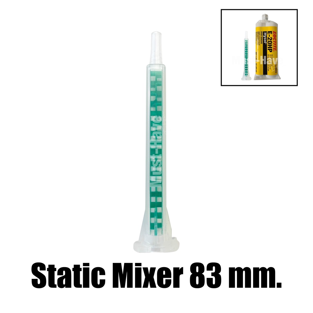 Static Mixer อุปกรณ์กวนผสมแบบคงที่ ยาว 83 mm. มักใช้ร่วมกับกาวปะติดของ Loctite