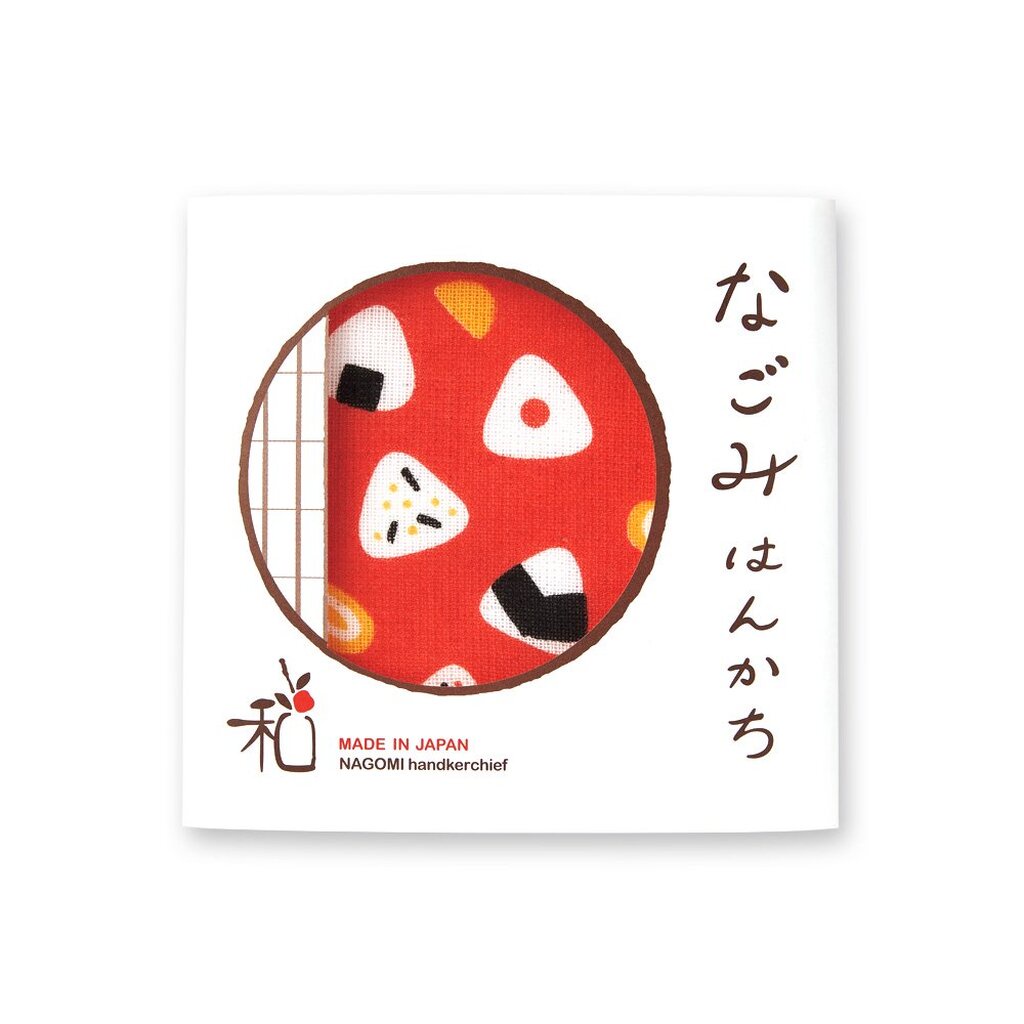 [02757] Nagomi ผ้าเช็ดหน้า - ลายข้าวปั้น (おにぎり, Onigiri)