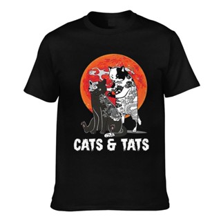 ขายดี เสื้อยืด พิมพ์ลายรอยสัก Cats And Tats ของขวัญวันเกิด สําหรับผู้ชาย