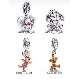 (พร้อมส่ง)Pandora Silver Charm Disney Winnie The Pooh Pandoraชาร์มหมีพูห์,พิกเล็ก,ทิกเกอร์,อียอ ชาร์มPandoraของเเท้100%