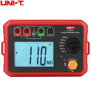 Uni-t เครื่องวัดความต้านทานดิจิทัล UT501 502C 100-1000V โอห์ม