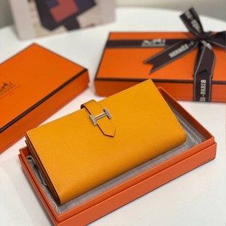 🔥ผ่อนได้🔥Hermes Wallet กระเป๋าสตางค์ใบยาว 19 cm [ หนังแท้ ] งาน Original อุปกรณ์ : Full Box Set