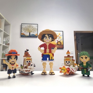 [พร้อมส่ง] บล็อกตัวต่อเลโก้ รูปเรือ One Piece Luffy ขนาดเล็ก ของเล่นสําหรับเด็ก และผู้ใหญ่