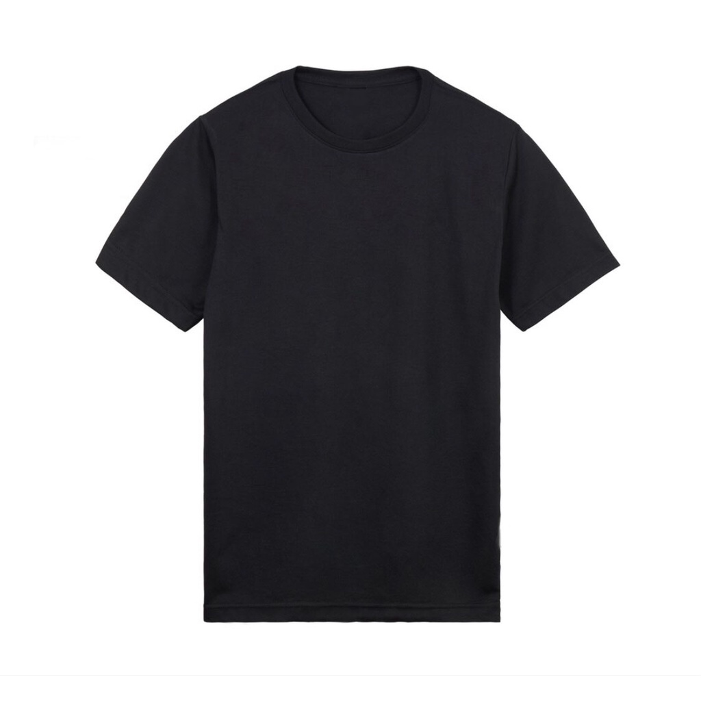 เสื้อยืด คอกลม สีดำผู้ใหญ่ คอตตอน100 ไส่สบายพร้อมส่ง 001