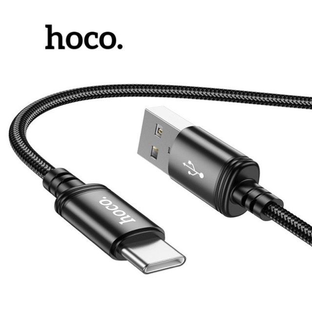 Hoco X89 Type-C 3A สายชาร์จ สายร่มชูชีพ ทนทานสุดๆ ยาว 1 ม. (สีดํา)