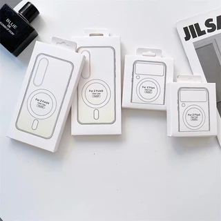 เคสแม่เหล็ก สำหรับ SAMSUNG Z Flip3/Flip4 / Z Fold3/Fold4 / Fold5 Fold6 Flip5 Flip6 Flip7 Fold7 เคสใส ชาร์จได้ 038