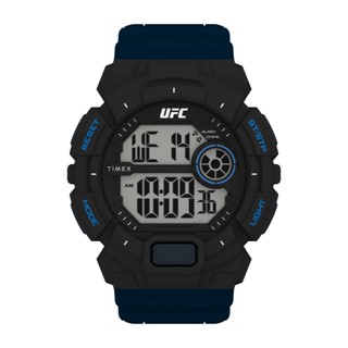 Timex TW5M53500 UFC Striker นาฬิกาข้อมือผู้ชาย สายเรซิ่น สีน้ำเงิน หน้าปัด 50 มม.