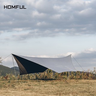 Homful Tarp Polyester ฟรายชีท ทาร์ป ขนาดใหญ่ 5.5เมตรx5.6เมตร คุณภาพเกรดพรีเมี่ยม [Pre-Order]
