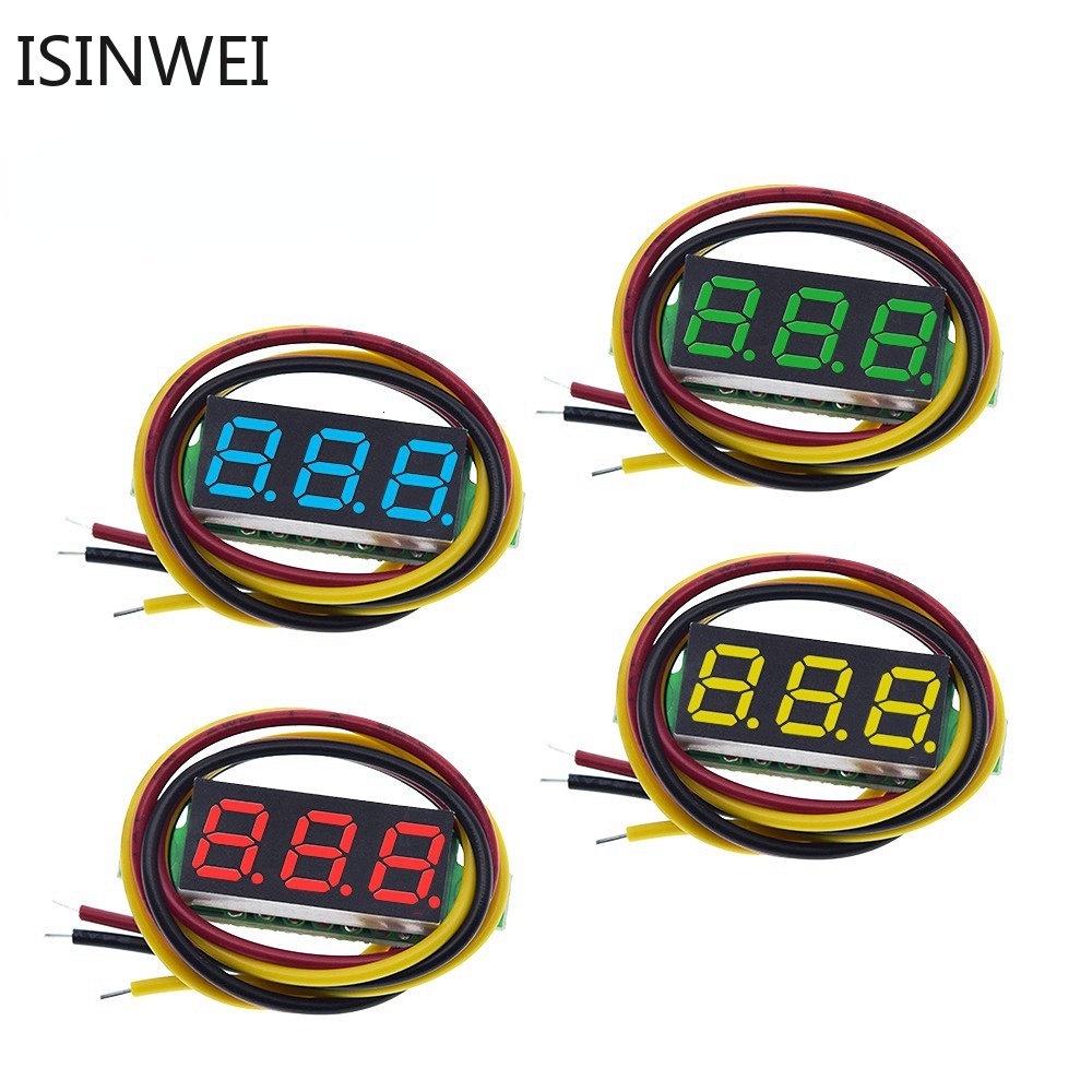 โวลต์มิเตอร์ดิจิทัล DC 100V 10A 50A 100A 0.28 นิ้ว หน้าจอ LED ขนาดเล็ก