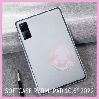 Softcase Xiaomi Redmi Pad 10.6 นิ้ว 2022 TPU ซิลิโคนใส เคสใส ใส เคลือบด้าน สีดํา เคสกันกระแทก