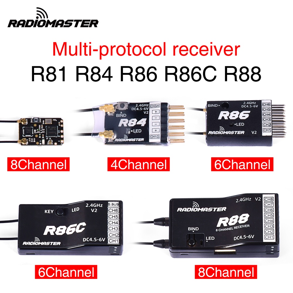 Radiomaster 4CH 6CH 8CH 16CH ตัวรับ Receptor SBUS RSSI R81 R84 R86 R86C R88 R161 R168 สําหรับ FRSKY 