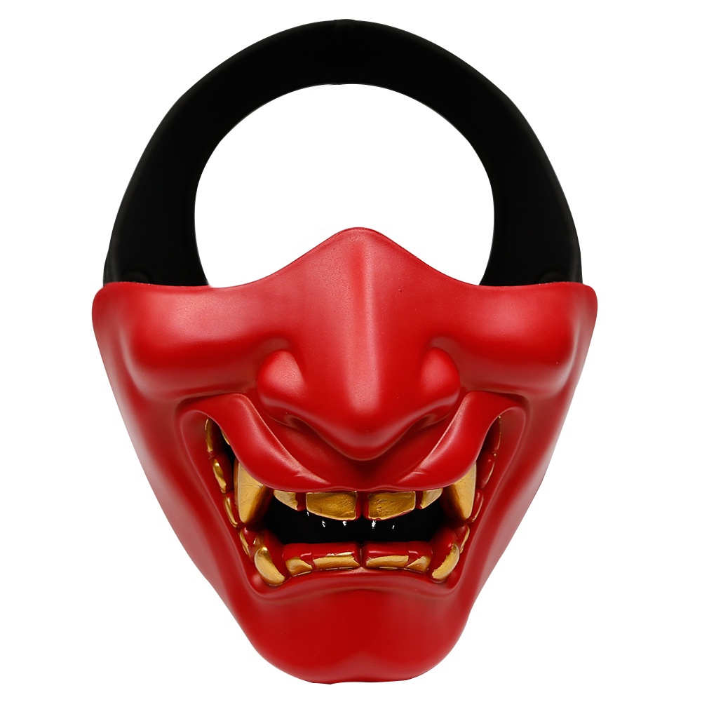 หน้ากาก Mask Oni Giant โอนิ ยักษ์ญี่ปุ่น สีแดง ตํานานอสูรกาย วัสดุไฟเบอร์กลาส Fiberglass Party Ninja