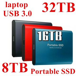 Hdd ฮาร์ดดิสก์โซลิดสเตท 32TB 16TB 8TB ความจุขนาดใหญ่ Usb3.1 C อินเตอร์เฟซ ความเร็วสูง แบบพกพา ฮาร์ดดิสก์อลูมิเนียมอัลลอยด์ ไดรฟ์ภายนอก