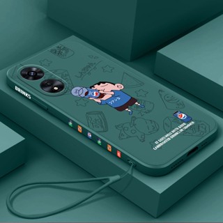 เคส Oppo A17 เคส Oppo A17K tpu ซิลิโคนเหลว ฝาครอบป้องกัน การ์ตูน ขอบเต็ม นิ่ม