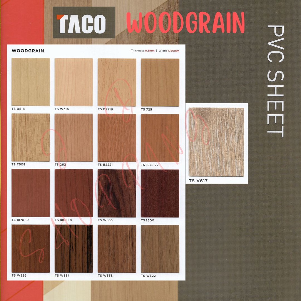 Taco Sheet Woodgrain 2 - แผ่น PVC Woodgrain 2