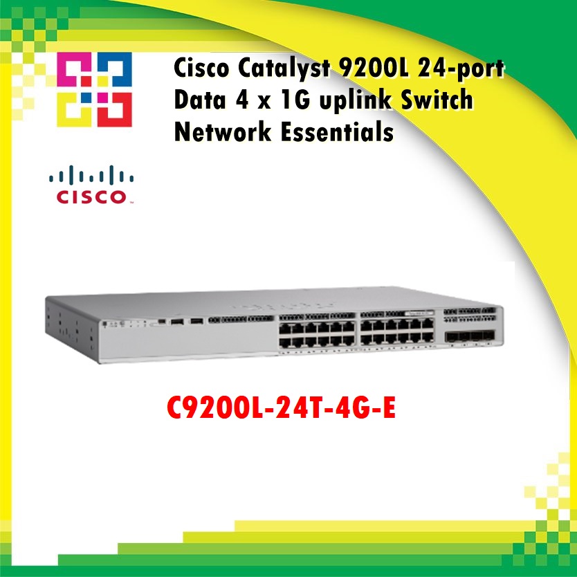 CISCO C9200L-24T-4G-E Catalyst 9200L 24-port data, 4x1G Network ...