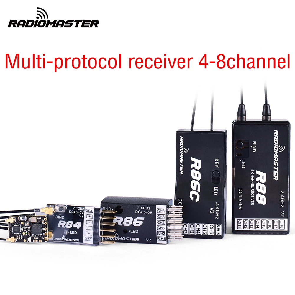RadioMaster Nano Receiver R81 R84 R86 R86C R88 2.4GHz Over 1KM SBUS Nano Receiver รองรับ FrSky D8 TX