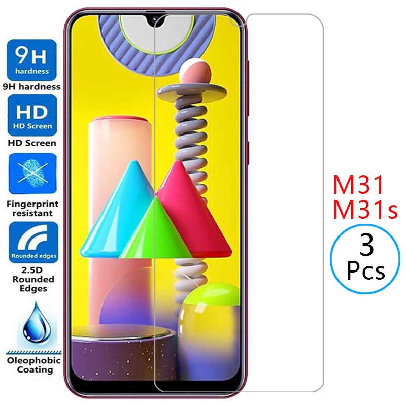 กระจกนิรภัยป้องกันสําหรับ samsung m31 prime m31s ปกป้องหน้าจอบน galaxy m 31 s 31s 31m ฟิล์ม samsun s