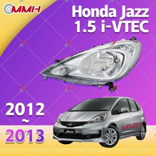 หลอดไฟหน้ารถยนต์ สําหรับ Honda Jazz TFO TGO GE 2012-2013 1.5 V-TEC ไฟหน้าสำหรับ ไฟหน้า โคมไฟหน้า ไฟหน้า​โปรเจค​เตอร์​ โคมไฟหรถยนต์ เลนส์กระจก headlamp headlight front light lens