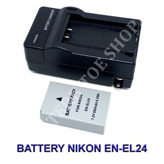 (Set 1+1)EN-EL24  ENEL24 Battery and Charger For Nikon แบตเตอรี่และแท่นชาร์จสำหรับกล้องนิคอน 1 J5,DL18-50,DL24-85