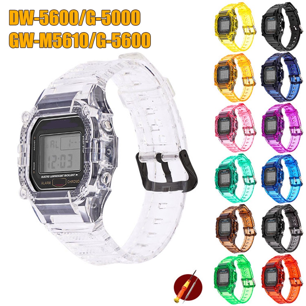 สายนาฬิกาข้อมือเรซิ่น TPU แบบเปลี่ยน สําหรับ Casio G-Shock DW-5600 5000 5025 GW-M5610 M5600 GLX-5600 G-5600e – โปรปัง
