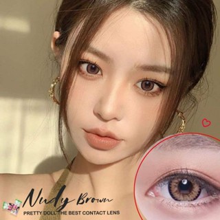 คอนแทคเลนส์ รุ่น Nudy ยี่ห้อ Pitchylens / Pretty doll ตาโต สีตาล มีค่าสายตา