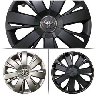 Wheel Cover ฝาครอบกระทะล้อ มี สีบรอนซ์ สีดำ ขอบ R 14 15 16 นิ้ว ลาย Toyota Logo w7 (1 ชุด มี 4 ฝา)**ราคาถูกสินค้าดีมีคุณ