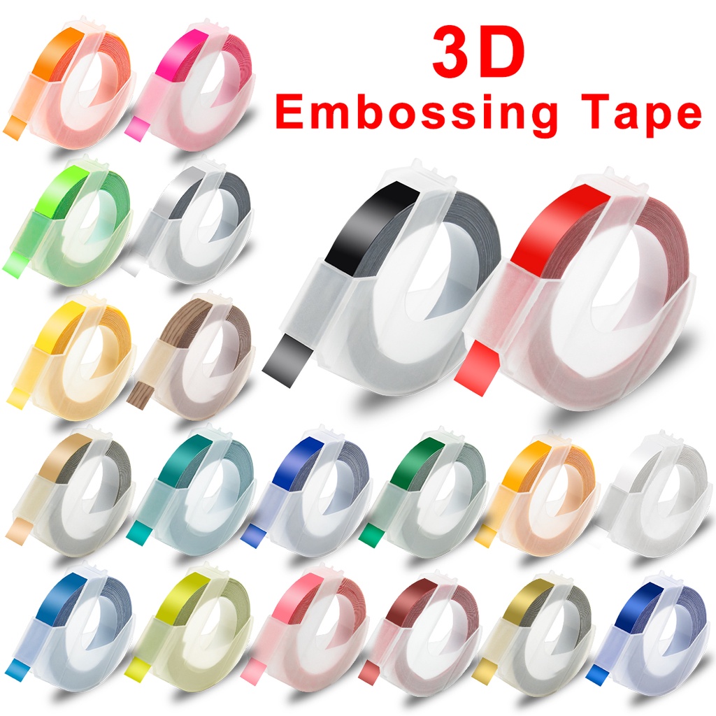 3D ลายนูนป้ายเทปใช้งานร่วมกับ Dymo 1610 1880 12965 คู่มือเครื่องพิมพ์สําหรับ Motex E101 ป้าย Makers