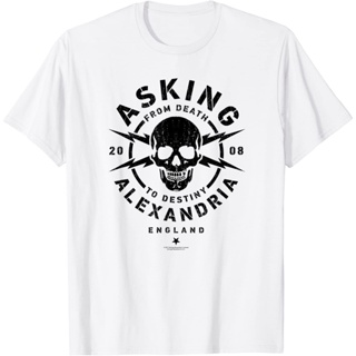 เสื้อยืดผ้าฝ้ายพรีเมี่ยม เสื้อยืด พิมพ์ลาย Asking Alexandria From Death to Destiny สําหรับผู้ใหญ่