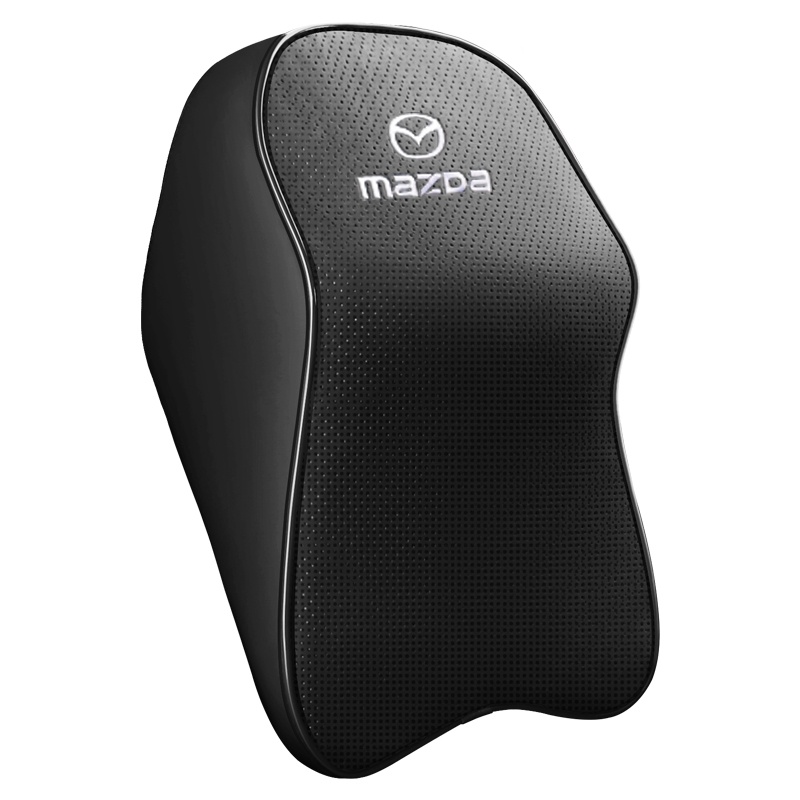 หน่วยความจําโฟมหนังPU HeadrestคอหมอนรถหัวคอหมอนสําหรับMazda 2 Mazda3 Atenza AXELA BT-50 CX5 CX7 CX3 