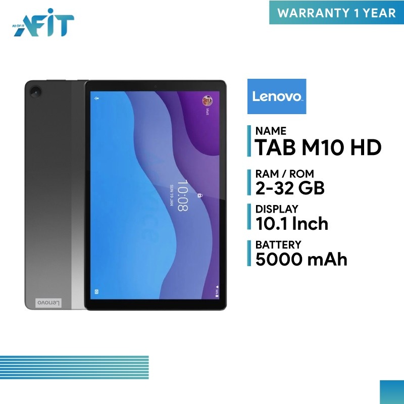 แท็บเล็ต Lenovo Tab M10 HD (2+32GB) (TB-X306X) หน้าจอ 10.1 นิ้ว แท็บเล็ตใส่ซิมได้โทรได้ l ประกันศูนย์ไทย 1 ปี