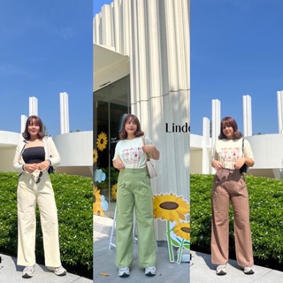 กางเกงขายาว ตะขอหน้า เอวสูง เอวแต่งจีบ ใส่เที่ยว ใส่ทำงาน เสื้อผ้าสาวอวบอ้วน พลัสไซส์ ไซส์ใหญ่