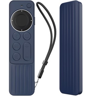 เคสซิลิโคน ลายทาง กันลื่น กันตก สําหรับ Apple TV 2022 Siri Remote 2&amp;3