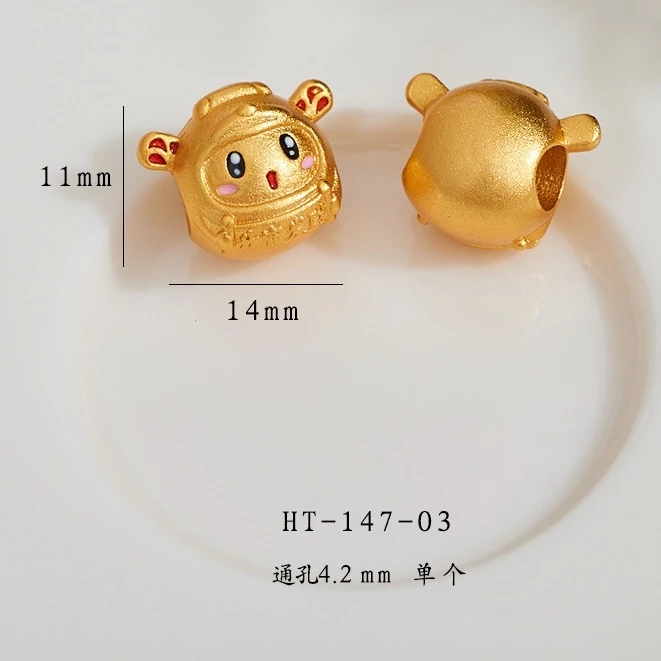 สร้อยข้อมือ ประดับลูกปัด สีทอง เหมาะกับการเต้นรํา สไตล์โบราณ diy Sp thumbnail 3