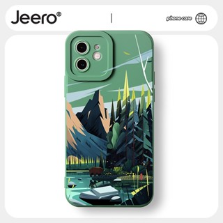 Jeero เคสไอโฟน เคสซิลิโคนนุ่มกันกระแทกน่ารักตลก เคสโทรศัพท์ Compatible for iPhone 14 13 12 11 Pro Max SE 2020 X XR XS 8 7 6 6S Plus พลัส HFF2100