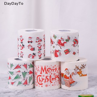 Daydayto ม้วนกระดาษทิชชู่ ลายซานตาคลอส คริสต์มาส สําหรับตกแต่งบ้าน ห้องน้ํา