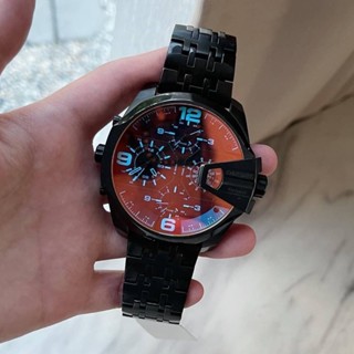 (ผ่อน0%) นาฬิกาชาย Diesel mega ion plated watch สายแสตนเลสสีดำ