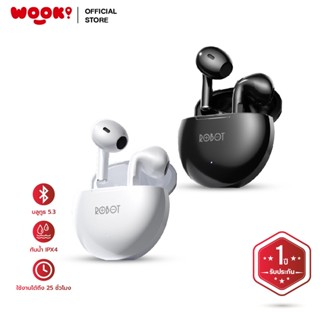 ROBOT Flybuds TWS T10 หูฟังบลูทูธ 5.3 หูฟัง Earbuds ตัดเสียงรบกวน Wireless บลูทูธไร้สาย เสียงดี กันน้ำกันเหงื่อ IPX4