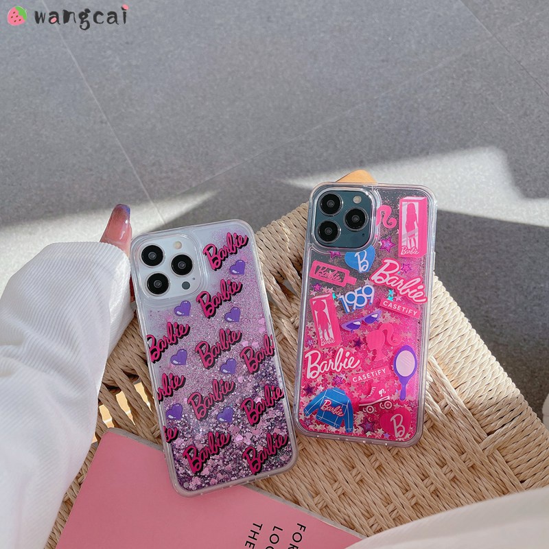 เคสโทรศัพท์มือถือ ลายตุ๊กตาบาร์บี้ มีทรายไหล แต่งกลิตเตอร์ ระยิบระยับ สําหรับ Vivo V29 V27 V25 V23 V20 Pro SE V27e V23e V21 V21e 4G 5G V21s